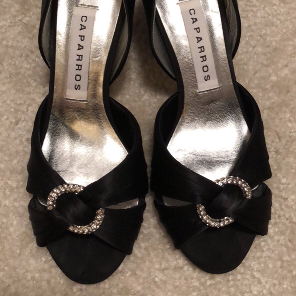 Black evening shoes
